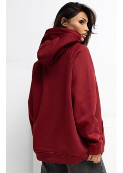 Bordowa bluza damska z kontrastowym napisem RV-BL-A1034.26, Kolor bordowy, Rozmiar uniwersalny, Rue Paris ze sklepu Primodo w kategorii Bluzy damskie - zdjęcie 188145999