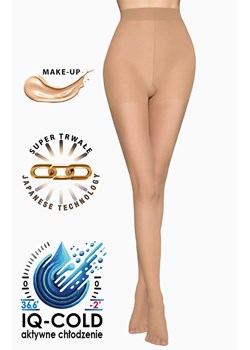 Rajstopy damskie aktywnie chłodzące z efektem gołych nóg beżowe ICE 15 DEN, Kolor beżowy, Rozmiar 2, Marilyn ze sklepu Primodo w kategorii Rajstopy - zdjęcie 188146097