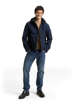 Tom Tailor Męska kurtka przeciwdeszczowa Mężczyźni Sztuczne włókno indygo jednolity ze sklepu vangraaf w kategorii Kurtki męskie - zdjęcie 188149726