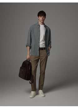 Reserved - Bawełniana koszula regular fit - ciemnozielony ze sklepu Reserved w kategorii Koszule męskie - zdjęcie 188151925