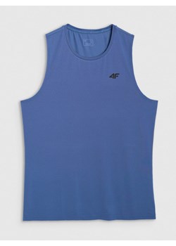 Męski tank top treningowy 4F 4FWAW25TFSLM574 - niebieski ze sklepu Sportstylestory.com w kategorii T-shirty męskie - zdjęcie 188152005