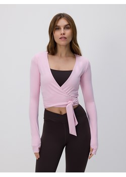 Reserved - Kopertowa bluzka z wiązaniem - pastelowy róż ze sklepu Reserved w kategorii Bluzki damskie - zdjęcie 188152788