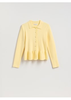 Reserved - Sweter z baskinką - jasnożółty ze sklepu Reserved w kategorii Swetry damskie - zdjęcie 188152818