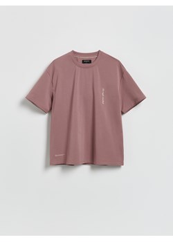 Reserved - T-shirt boxy z bawełną - jasnofioletowy ze sklepu Reserved w kategorii T-shirty męskie - zdjęcie 188152836