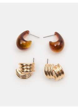 Sinsay - Kolczyki z błyszczącym wykończeniem 2 pack - wielobarwny ze sklepu Sinsay w kategorii Kolczyki - zdjęcie 188152898