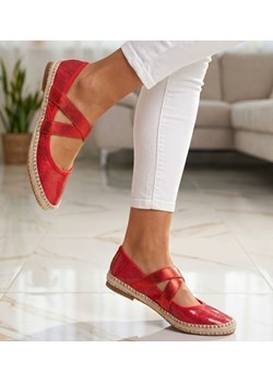 Wygodne dziewczęce balerinki RED /G-8-1 4890 GA097/ ze sklepu Pantofelek24.pl w kategorii Balerinki dziecięce - zdjęcie 188152998