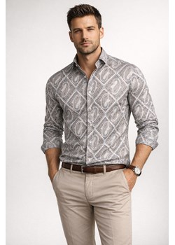 Koszula męska casual slim w wzory Recea ze sklepu Recea.pl w kategorii Koszule męskie - zdjęcie 188153025