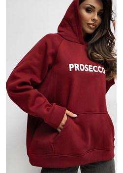 Bordowa bluza damska z kontrastowym napisem RV-BL-A1034.26, Kolor bordowy, Rozmiar uniwersalny, Rue Paris ze sklepu Primodo w kategorii Bluzy damskie - zdjęcie 188153327