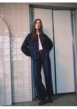 Reserved - Jeansy wide leg - granatowy ze sklepu Reserved w kategorii Jeansy damskie - zdjęcie 188153639