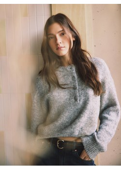 Reserved - Sweter z domieszką wełny - szary ze sklepu Reserved w kategorii Swetry damskie - zdjęcie 188153646