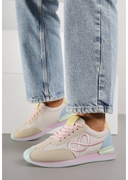 Różowe Sneakersy Ozdobione Geometrycznym Motywem Icebluff ze sklepu born2be.pl w kategorii Buty sportowe damskie - zdjęcie 188154646
