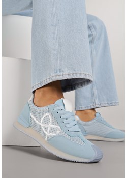 Niebieskie Sneakersy Ozdobione Geometrycznym Motywem Icebluff ze sklepu born2be.pl w kategorii Buty sportowe damskie - zdjęcie 188154655