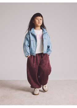 Reserved - Spodnie dresowe z efektem sprania - bordowy ze sklepu Reserved w kategorii Spodnie dziewczęce - zdjęcie 188155128