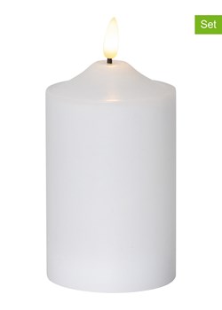 STAR Trading Świece LED (2 szt.) "Flamme" w kolorze białym - wys. 15 x Ø 7,5 cm ze sklepu Limango Polska w kategorii Świece i dyfuzory - zdjęcie 188155755