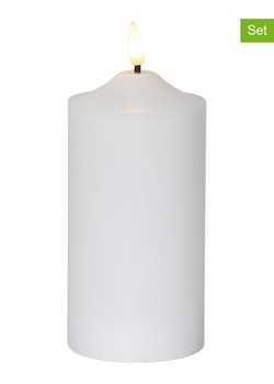 STAR Trading Świece LED (2 szt.) "Flamme" w kolorze białym - wys. 17 x Ø 7,5 cm ze sklepu Limango Polska w kategorii Świece i dyfuzory - zdjęcie 188155757