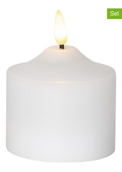 STAR Trading Świece LED (2 szt.) "Flamme" w kolorze białym - wys. 9,5 x Ø 7,5 cm ze sklepu Limango Polska w kategorii Świece i dyfuzory - zdjęcie 188155759