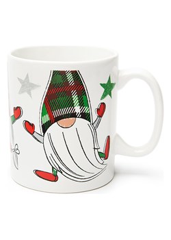 Trendy Kitchen by EXCÉLSA Kubek "Tartan Gnome" w kolorze biało-zielono-czerwonym - 900 ml ze sklepu Limango Polska w kategorii Naczynia - zdjęcie 188156036