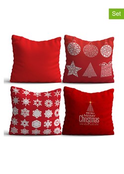 Colorful Cotton Poduszki (4 szt.) w kolorze czerwonym ze sklepu Limango Polska w kategorii Poduszki dekoracyjne - zdjęcie 188156098