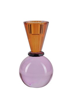 Miss Étoile Świecznik w kolorze jasnoróżowo-pomarańczowym - wys. 15 x Ø 7,5 cm ze sklepu Limango Polska w kategorii Świeczniki - zdjęcie 188156409