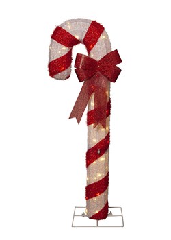 STAR Trading Lampa stojąca LED "Candycane" w kolorze czerwono-białym - wys. 120 cm ze sklepu Limango Polska w kategorii Oświetlenie - zdjęcie 188156516