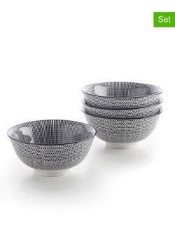 Brandt Miski (4 szt.) w kolorze biało-czarnym - Ø 15,5 cm ze sklepu Limango Polska w kategorii Naczynia - zdjęcie 188156935