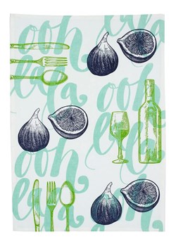 Overbeck and Friends Ściereczka "Ooh Lala" w kolorze miętowo-zielono-granatowym do naczyń - 70 x 50 cm ze sklepu Limango Polska w kategorii Ścierki kuchenne - zdjęcie 188157189