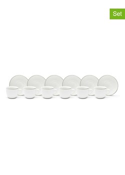 Trendy Kitchen by EXCÉLSA Filiżanki (6 szt.) "Platinum" w kolorze srebrno-białym do kawy - 70 ml ze sklepu Limango Polska w kategorii Dzbanki i zaparzacze - zdjęcie 188157316