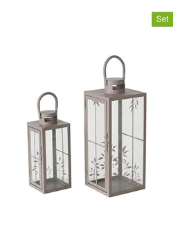 Boltze Lampiony (2 szt.) "Leavi" w kolorze szarym ze sklepu Limango Polska w kategorii Świeczniki - zdjęcie 188157496