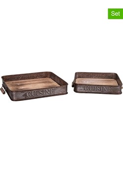 Anticline Tace (2 szt.) w kolorze brązowym ze sklepu Limango Polska w kategorii Misy i tace dekoracyjne - zdjęcie 188158639