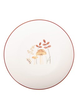 Clayre &amp; Eef Talerz śniadaniowy w kolorze biało-czerwonym - Ø 20 cm ze sklepu Limango Polska w kategorii Naczynia - zdjęcie 188161566