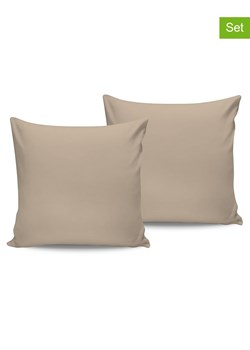 Elizabed Poszewki satynowe (2 szt.) w kolorze beżowym na poduszkę ze sklepu Limango Polska w kategorii Poduszki dekoracyjne - zdjęcie 188161636