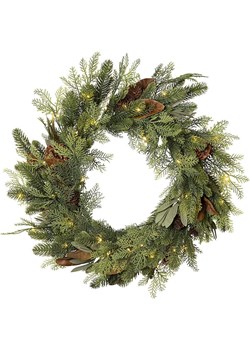 STAR Trading Dekoracyjny wieniec LED "Mixi" w kolorze zielonym - Ø 60 cm ze sklepu Limango Polska w kategorii Dekoracje bożonarodzeniowe - zdjęcie 188162775