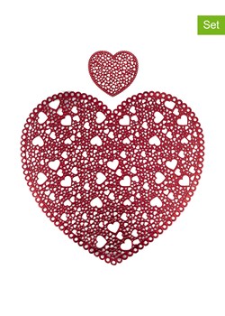 Villa d´Este 4-częściowy zestaw w kolorze czerwonym ze sklepu Limango Polska w kategorii Podkładki na stół - zdjęcie 188163105