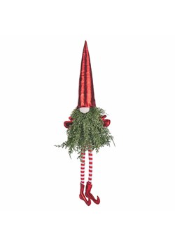 Villa d´Este Figurka dekoracyjna "Christmas Gnome" w kolorze zielono-czerwonym - dł. 55 cm ze sklepu Limango Polska w kategorii Dekoracje - zdjęcie 188163128