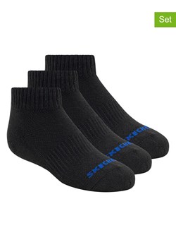 Skechers Skarpety (3 pary) w kolorze czarnym ze sklepu Limango Polska w kategorii Skarpetki dziecięce - zdjęcie 188163319