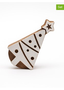 Samimi Stemple (2 szt.) "Christmas Tree" w kolorze jasnobrązowo-białym - 8 x 5 cm ze sklepu Limango Polska w kategorii Zabawki - zdjęcie 188163325
