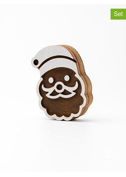Samimi Stemple (2 szt.) "Santa" w kolorze jasnobrązowo-białym - 7 x 5 cm ze sklepu Limango Polska w kategorii Zabawki - zdjęcie 188163326