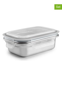 Ibili Pojemniki (2 szt.) "Keepklin" w kolorze srebrnym - 400 ml ze sklepu Limango Polska w kategorii Pojemniki kuchenne - zdjęcie 188163556