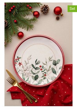 Hermia Talerze obiadowe (6 szt.) w kolorze kremowo-zielono-czerwonym - Ø 25,5 cm ze sklepu Limango Polska w kategorii Naczynia - zdjęcie 188164238