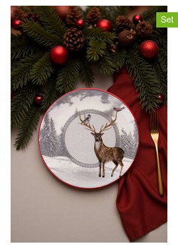 Hermia Talerzyki deserowe (6 szt.) w kolorze szaro-czerwonym - Ø 19,3 cm ze sklepu Limango Polska w kategorii Naczynia - zdjęcie 188164247