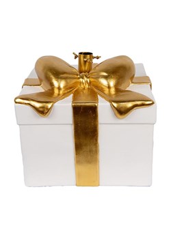 Clayre &amp; Eef Stojak w kolorze złoto-białym na choinkę - 36 x 35 x 33 cm ze sklepu Limango Polska w kategorii Dekoracje bożonarodzeniowe - zdjęcie 188164375