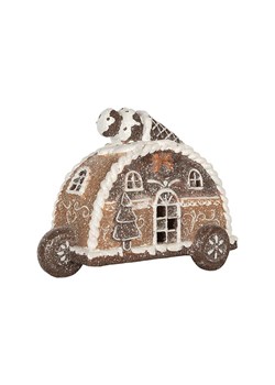 Clayre &amp; Eef Dekoracyjny domek LED w kolorze jasnobrązowym - 21 x 16 x 11 cm ze sklepu Limango Polska w kategorii Dekoracje - zdjęcie 188164396