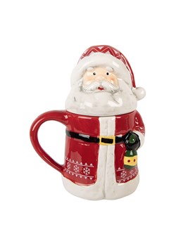 Clayre &amp; Eef Kubek jumbo w kolorze czerwono-białym - 450 ml ze sklepu Limango Polska w kategorii Dzbanki i zaparzacze - zdjęcie 188164408