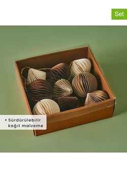 BELLA MAISON Ozdoby choinkowe (9 szt.) w kolorze brązowo-beżowym - Ø 6 cm ze sklepu Limango Polska w kategorii Dekoracje bożonarodzeniowe - zdjęcie 188164945