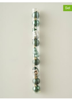 BELLA MAISON Bombki (9 szt.) w kolorze ciemnozielono-białym ze sklepu Limango Polska w kategorii Dekoracje bożonarodzeniowe - zdjęcie 188164955