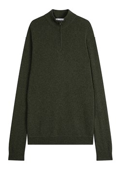 Perfect Cashmere Kaszmirowy sweter "Lucas" w kolorze khaki ze sklepu Limango Polska w kategorii Swetry męskie - zdjęcie 188165609