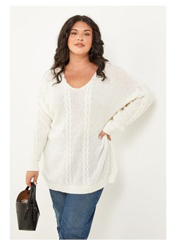 Curvy Lady Sweter w kolorze kremowym ze sklepu Limango Polska w kategorii Swetry damskie - zdjęcie 188165636