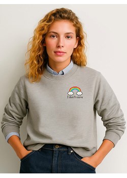 WOOOP Bluza "Dont care" w kolorze szarym ze sklepu Limango Polska w kategorii Bluzy damskie - zdjęcie 188165736