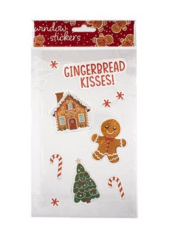 Tri-Coastal Design Naklejki (10 szt.) "Ginger" w kolorze jasnobrązowo-czerwono-zielonym na okna ze sklepu Limango Polska w kategorii Dekoracje bożonarodzeniowe - zdjęcie 188167226