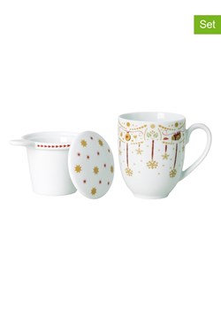 Hutschenreuther 3-częściowy zestaw w kolorze złoto-biało-czerwonym do herbaty ze sklepu Limango Polska w kategorii Dzbanki i zaparzacze - zdjęcie 188167518